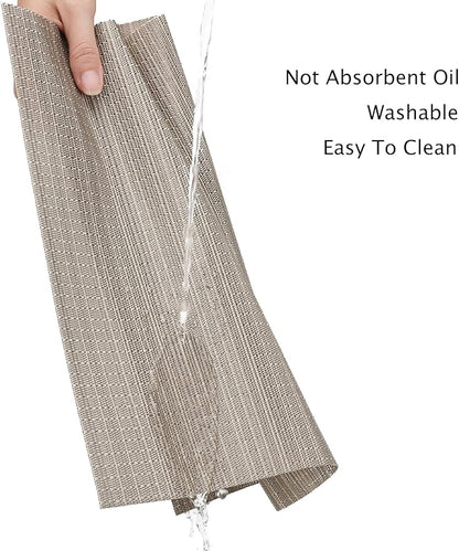 Myir JUN Table Runner, Vinyl Table Runner Indoor 72 Inch Long Arbitrarily Cropped Runner for Table Heatproof for Home Party (Golden Silver, 12 x 72 inch)