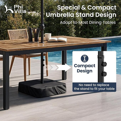 PHI VILLA 15ft Large Outdoor Patio Umbrella - Image 5