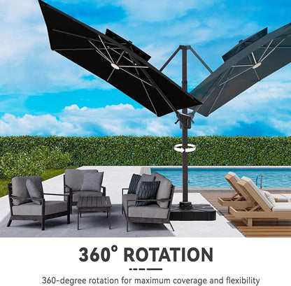 10x13 FT Outdoor Cantilever Patio Umbrella - Image 3