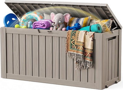 EFU Outdoor Storage Box Waterproof, 130 Gal Gen 2 Resin Deck Box by EFU
