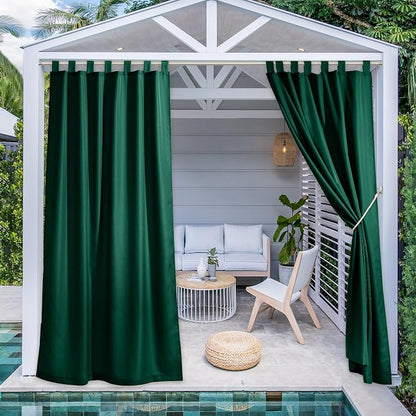 NICETOWN Outdoor Curtains for Patio Waterproof 2 Panels, Tab Top Thermal by NICETOWN