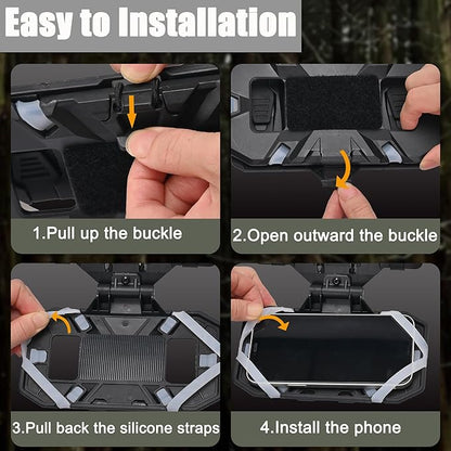 Tactical Plate Carrier Phone Mount, Universal Molle Phone Holder,Tactical Phone Holder Foldable Navigation Board for Tactical Vest Attachments
