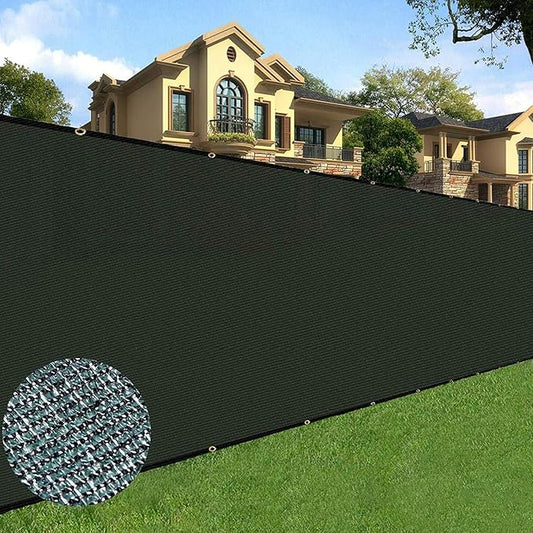 Sunnyglade 5 feet x 50 feet Privacy Screen Fence Heavy Duty Fencing Mesh Shade Net Cover for Wall Garden Yard Backyard (Green, 5 ft X 50 ft)