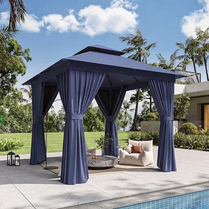 8'x8' Gazebo, Metal Frame Canopy by Breezestival