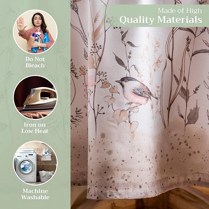 Maison d' Hermine Table Cloth Round Table 100% Cotton 69 Inches Tablecloth Reusable Decorative for Dining Room, Farmhouse, Home, Party, Festive & Wedding Spring Summer - Meadow Florals - Brown
