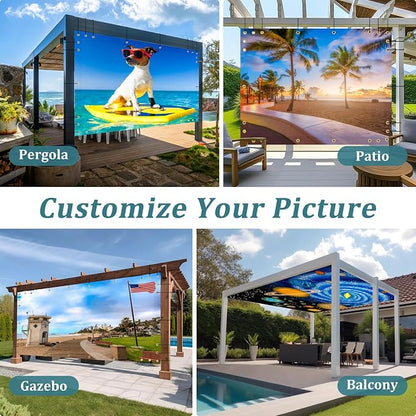 Shade&Beyond Custom Design Patio & Gazebo Backdrop Screen, Full-Color Printed - Image 6