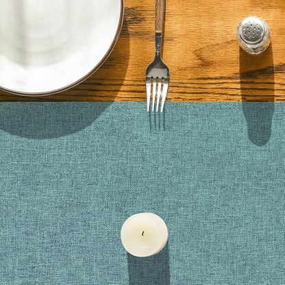 Artoid Mode Turquoise Aqua Table Runner, Seasonal Summer Washable Kitchen Dining Table Decoration for Home Party Decor 13x90 Inch