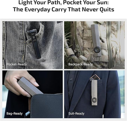OLIGHT ArkPro EDC Flat Flashlight Rechargeable with Green Beam, UV and White LED, 1500 Lumens USB-C Pocket Camping Flashlight, Spotlight Floodlight for Outdoor Emergency Working (Phantom Squadron CW)
