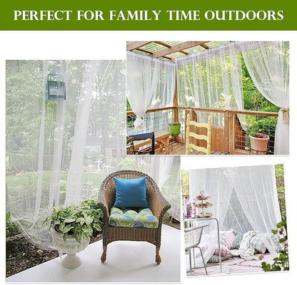 RYB HOME Mosquito Netting Outdoor Curtains - Image 2