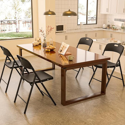 Bonnlo 6-Pack Black Plastic Folding Chairs, Portable Seat - Image 7
