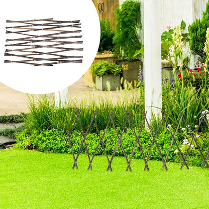 Adjustable Purple Outdoor Fence Panel 30-Inch High X 180-Inch Wide Garden Yard Partition Decorative Courtyard Fence for Patio and Garden Use