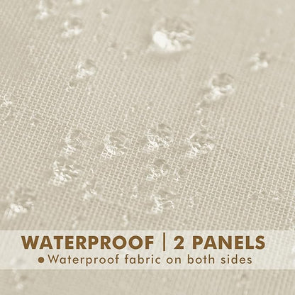 Semi Voile Beige Sheer Outdoor Curtains - Image 4
