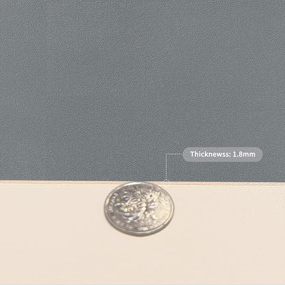 Leather Desk Mat,1.8mm Thick,12x60 Inch Desk Cover,Desk Protector Mat,Dresser Cover Top,Vanity Protector Mat,Vanity Cover,Vanity Cover Top Protector(Off White+Light Gray,12×60)
