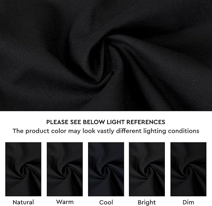 Encasa XO Table Runner 13x72 in Long | Cotton Canvas Fabric | Jet Black Solid Color | Machine Washable & Durable