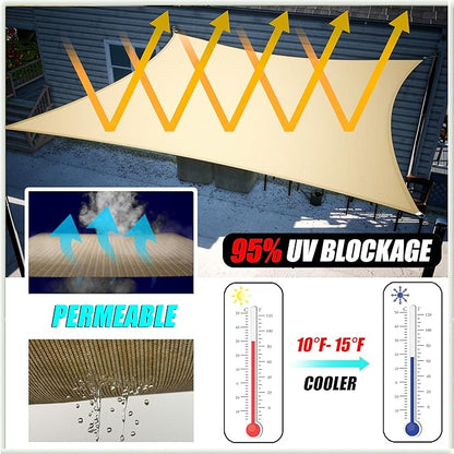 Amgo Custom Size 12' x 24' x 26.8' Black Right Triangle Sun Shade Sail UPF50+ - Image 2