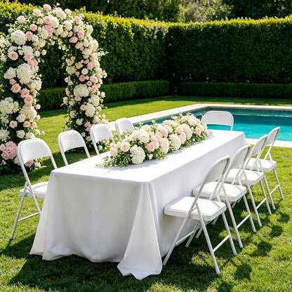 8 Pack Padded Folding Chairs, Portable Metal Foldable Chairs - Image 2