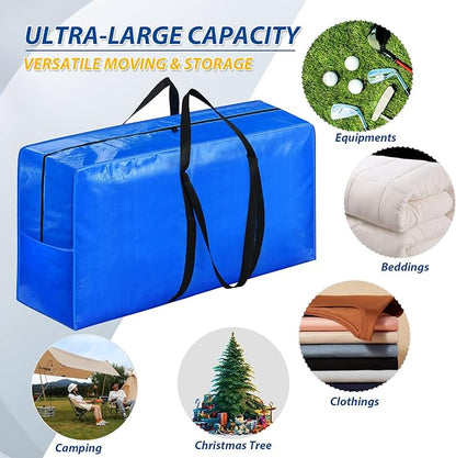 Extra Large Storage Bags, 98 Gallon XXL Jumbo Large Moving Bags Heavy Duty, Storage Totes Boxes Supplies for College, Foldable Duffle Bag for Travel, Christmas Tree Bag, 56x27x15inch - 1PACK