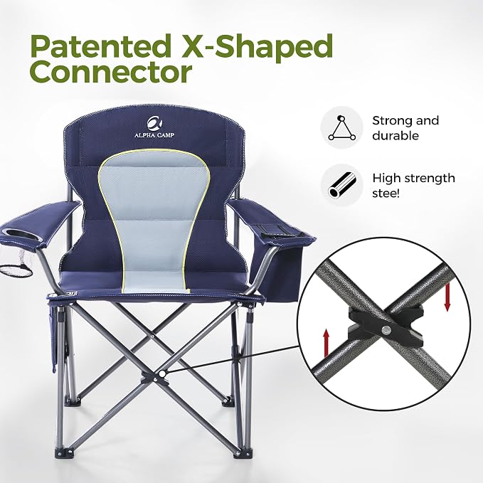 ALPHA CAMP Oversized Fully Padded Camping Chairs - Image 9
