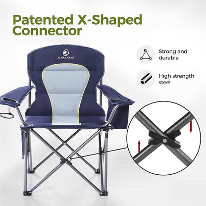 ALPHA CAMP Oversized Fully Padded Camping Chairs - Image 9