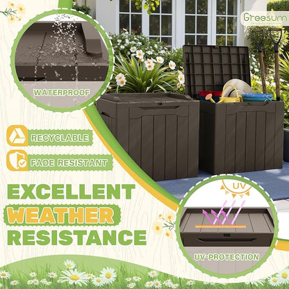 Greesum 31 Gallon Deck Box for Outside, All Weather Outdoor Storage Boxes for - Image 5
