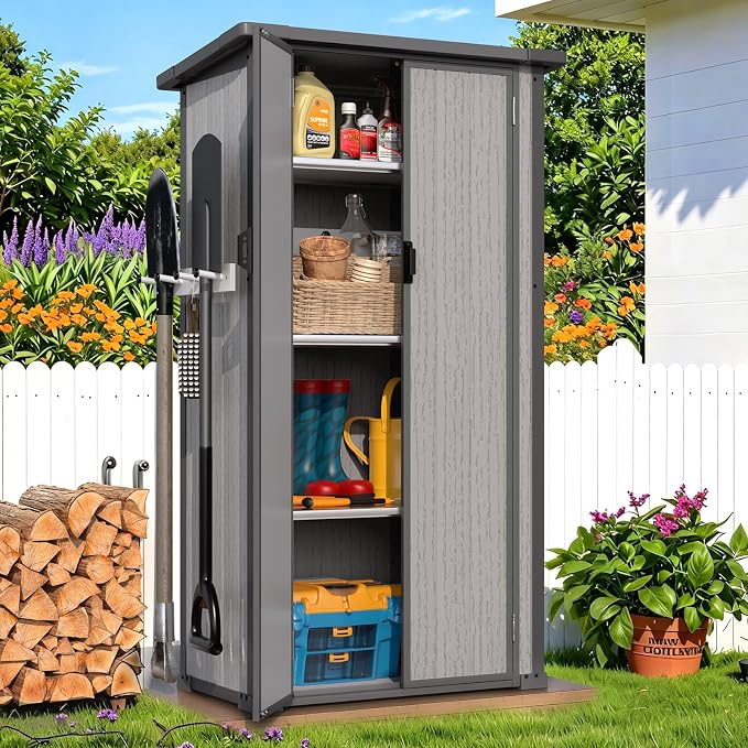 U-MAX Resin Outdoor Storage Cabinet, Waterproof, Reinforced Floor - Image 6