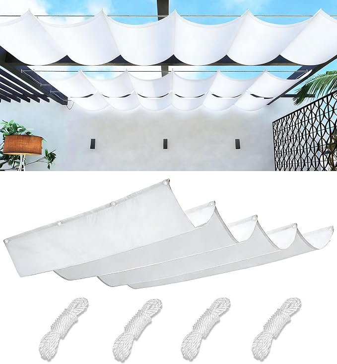 Retractable Wave Sun Shade Sail Waterproof 16' x 23' Sun Shade by WoaceSunShadeSail