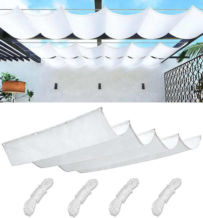Retractable Wave Sun Shade Sail Waterproof 13' x 20' Sun Shade by WoaceSunShadeSail