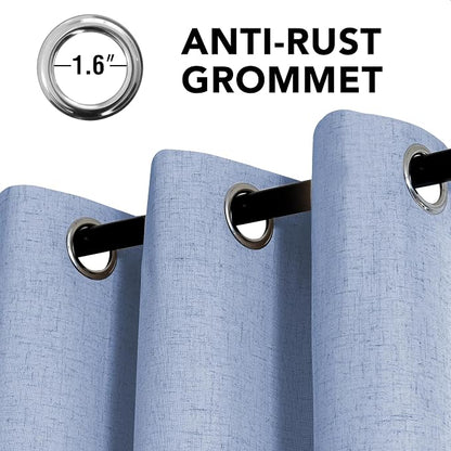 H.VERSAILTEX Linen Curtains 100% Blackout Curtains - Image 3