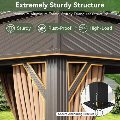 Aoxun Gazebo 10x10 Hardtop Gazebo - Image 4