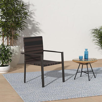 Best Choice Products Set of 2 Stackable Outdoor Wicker Dining Chairs - Image 2