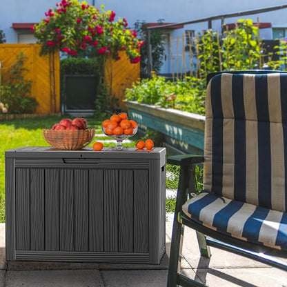 44 Gallon Outdoor Deck Box, Lockable Waterproof Outdoor Storage Boxes - Image 6