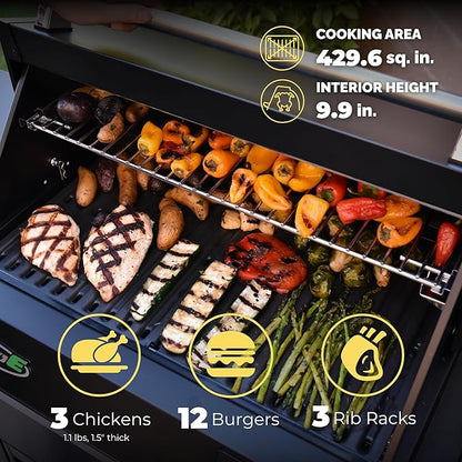 Turbo E XL Electric Grill, 1700W Infrared, Warming Rack and Probe, Apartment Friendly