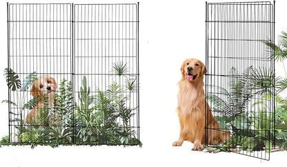 15 Panels No Dig Decorative Outdoor Garden Fence for Yard, Garden Animal Barrier Fencing,Rustproof Metal Edging Fence Border for Dog, Rabbits-48 in(H) X 314.76 in(L)