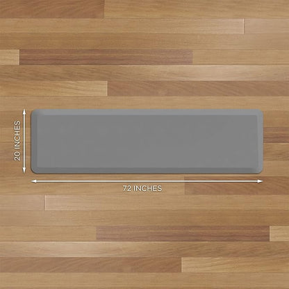 GelPro Utility Anti-Fatigue Runner Mat, Leather Grain Grey - 20x72