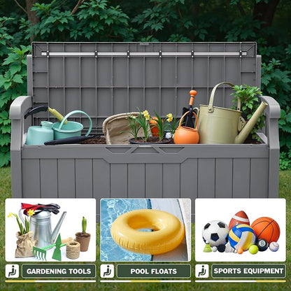 Flamaker 80 Gallon Storage Bench, Deck Box - Image 5