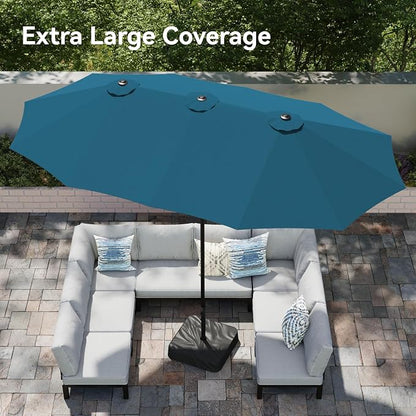 PHI VILLA 15ft Large Outdoor Patio Umbrella - Image 2