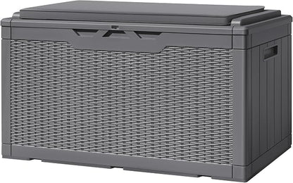 Greesum 100 Gallon Resin Deck Box Large Outdoor Storage by BuynowfromGreesum