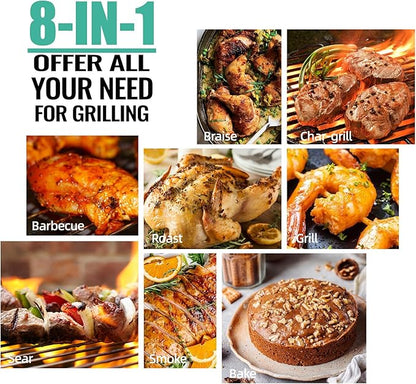 Z GRILLS 200A Table Top Wood Pellet Grill, Pellet Smoker with PID V2.1 Controller, Meat Probes, 202 sq.in Cooking Area, Fit for RVs, Road Trips & Apartments