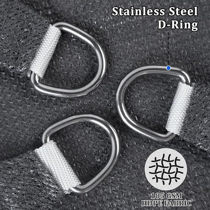 Shade&Beyond Custom Sun Shade Sail 15'x18'x23.4' Triangle Sun Sail Shades Patio - Image 4