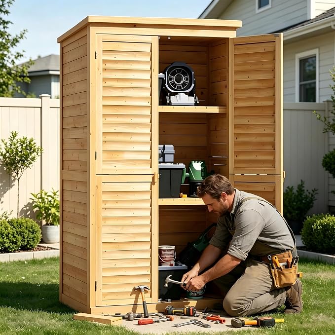 Bealife 63.2" Outdoor Storage Cabinet - Image 5