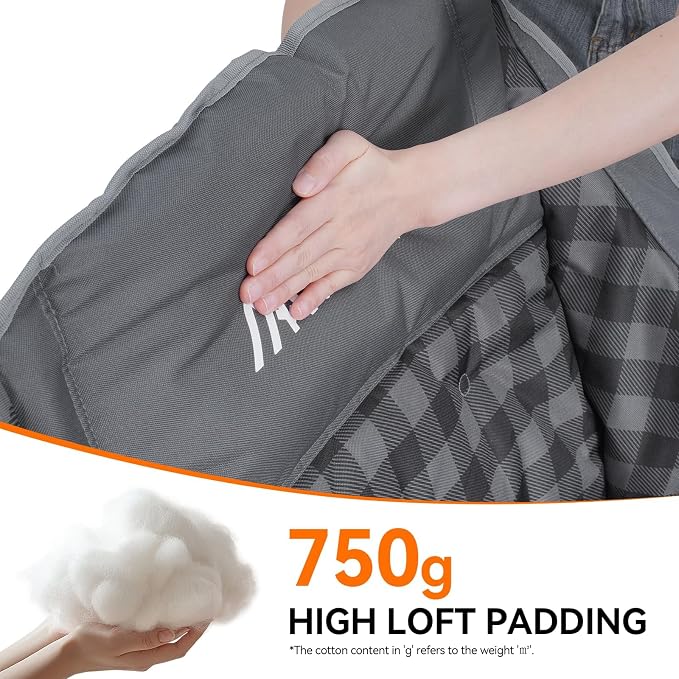 Oversized 2 Pack Camping Chairs, Padded Camping Chair Support 450LBS - Image 7