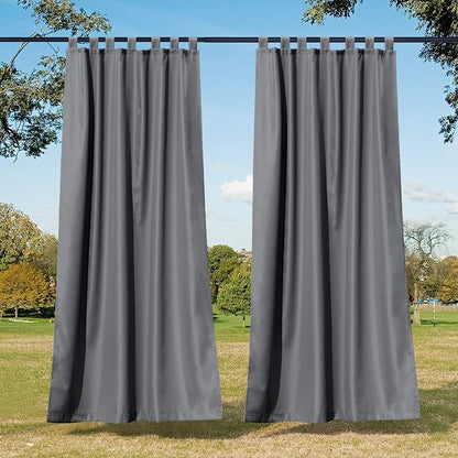 NICETOWN Outdoor Curtains for Patio Waterproof 2 Panels, Sun Block Thermal by NICETOWN
