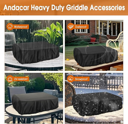 Grill Cover for Blackstone E-Series 22 Inch Electric Griddle 8001, Waterproof Table Top BBQ Grill Cover for 22-Inch Blackstone, Heavy Duty Tabletop Griddle Accessories - 25" L×21" W×7" H