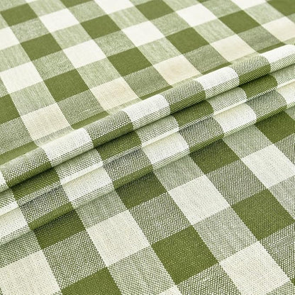 Gingham Tablecloth Rectangle Table Cloth Heavy Duty Cotton Checkered Table Cover for Spring Picnic Kitchen Dining(C-Sage Green, 52x120 inch)