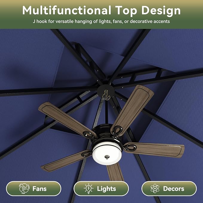 8'x8' Gazebo, Metal Frame Canopy - Image 4