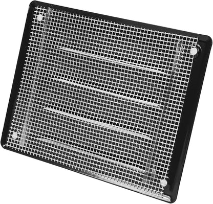 Repa Market 5.5" x 4" Inch (Outer Dimensions) Black Air Vent Cover - Steel Steel Return Air Grilles - for Ceiling and Sidewall - HVAC - with Protection Screen (5.51'' x 4.13'' Inch)