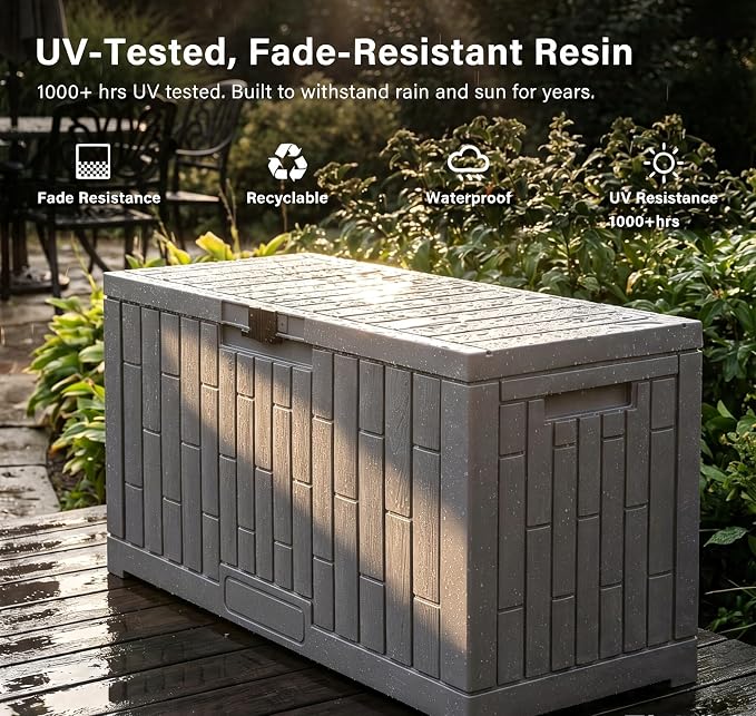 80 Gallon Resin Deck Box, Package Delivery Box - Image 5