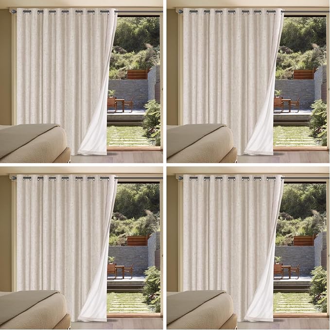 H.VERSAILTEX Linen Blackout Curtains Durable Thick Textured Linen Look 100% by HVERSAILTEX