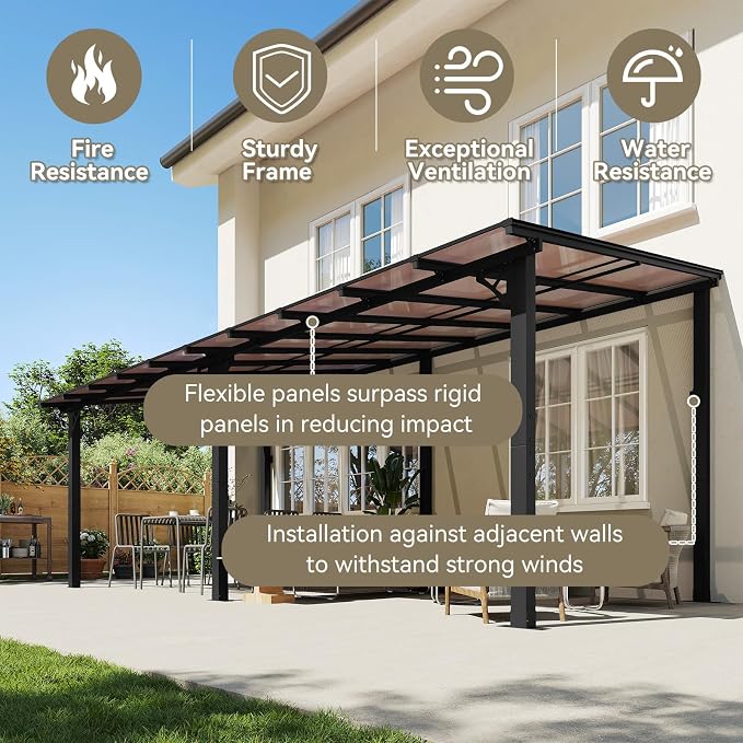Aoxun 20' x 10' Gazebo for Patio, Gazebo Pergola - Image 8