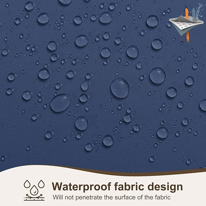HolidayIdeas Waterproof Patio Outdoor Curtains with Rod Pocket 4 Pcs- UV & Privacy Protect Weatherproof Gazebo Outdoor Drapes for Porch, Balcony, Apartment, Sliding Glass Door, Navy, 54x84 Inch